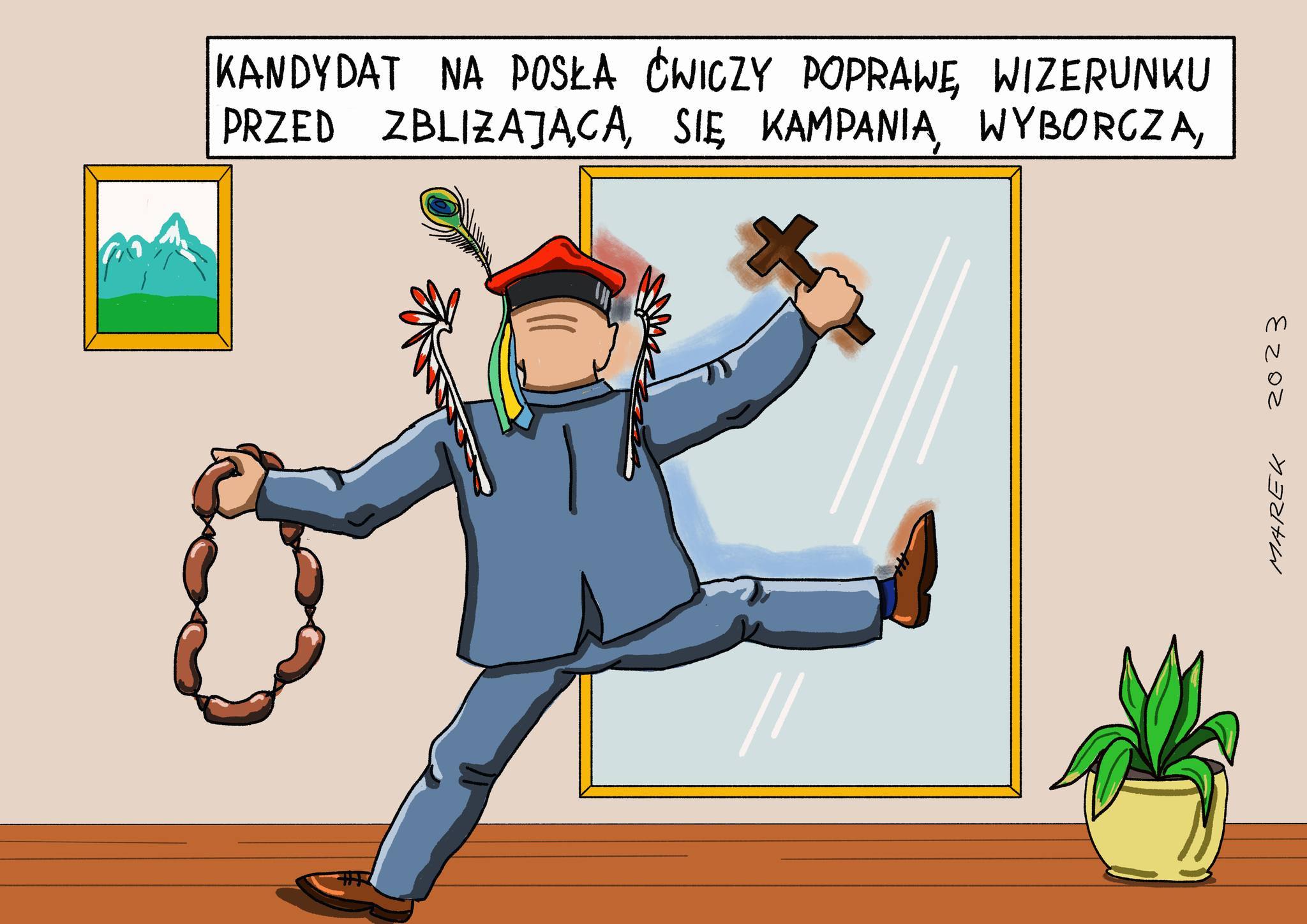 Nauczyciel z mieczem satyry