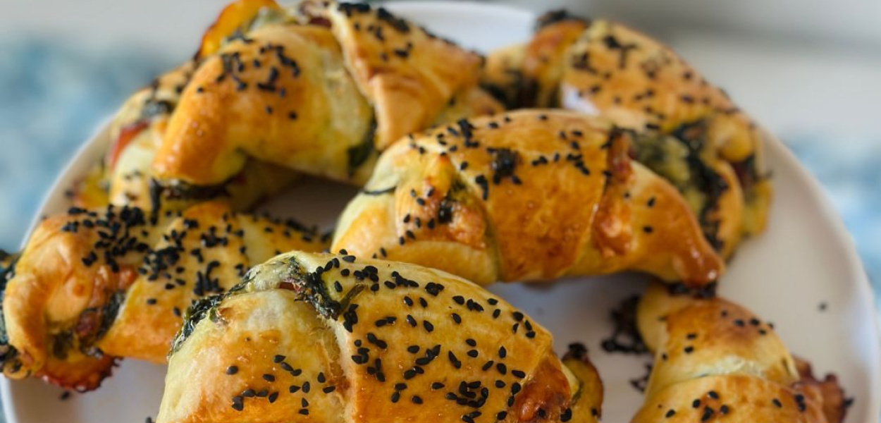 Sylwestrowa przekąska Olki Fasolki: Wytrawne rogaliki