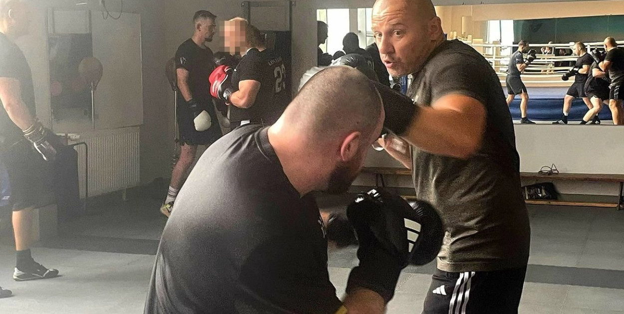 Policjanci trenowali boks