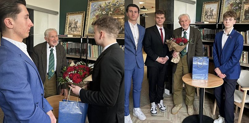 Uczniowie bytomskiego Smolenia spotkali się z żołnierzem Armii Krajowej