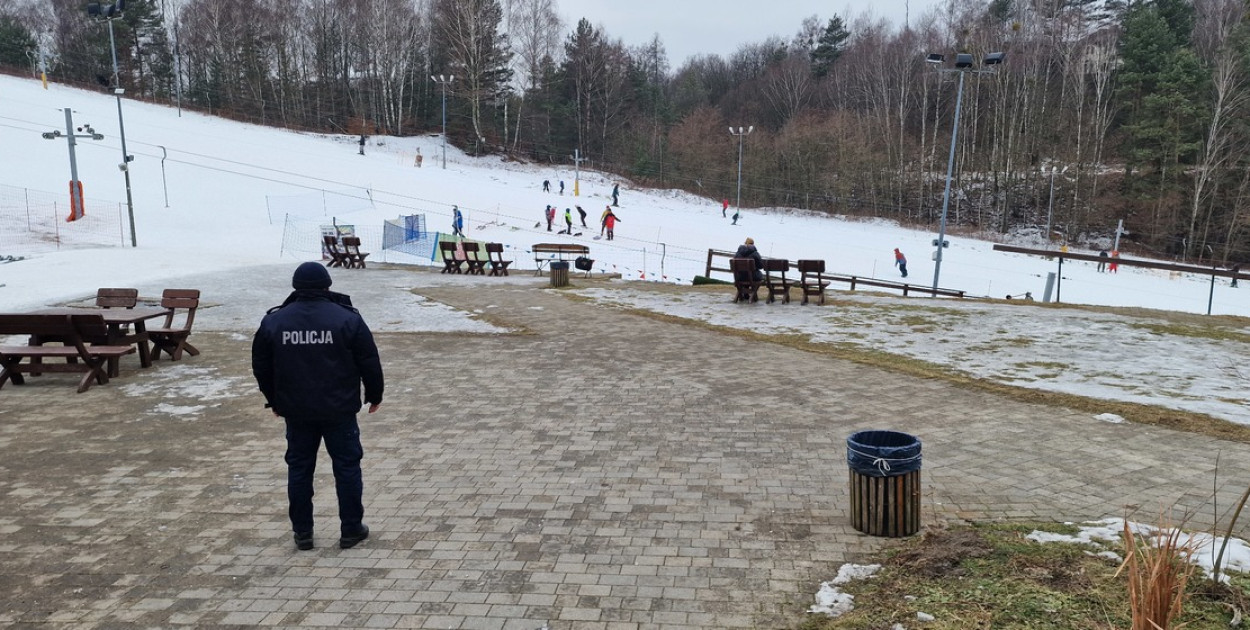 Mundurowi na bytomskim stoku