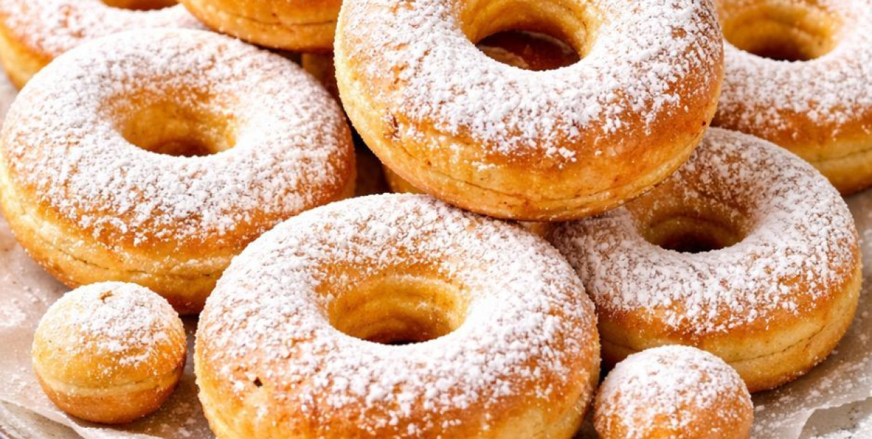 Pieczone oponki twarogowe