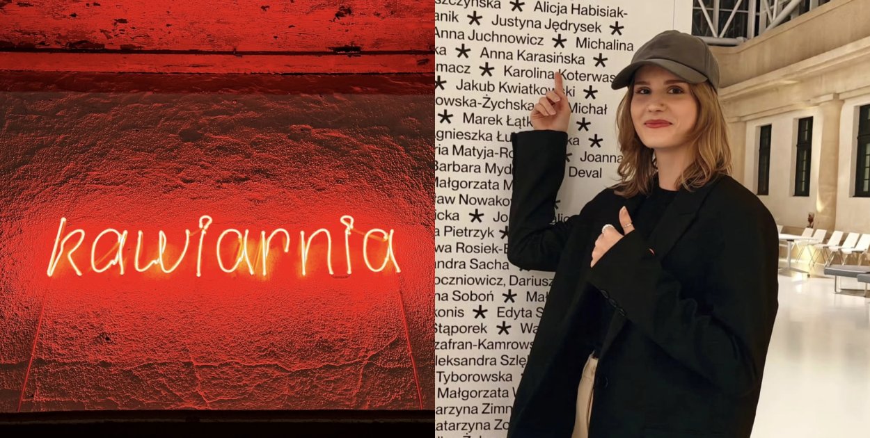 Autorska czcionka i napis kawiarnia. To projekt młodej Bytomianki