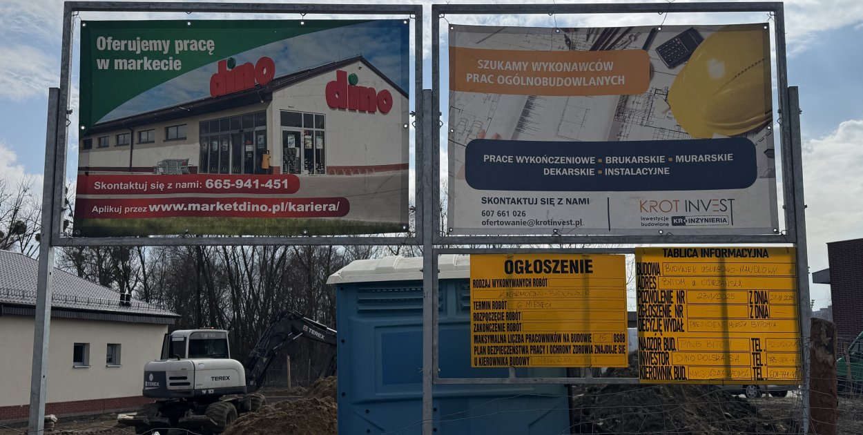Sklep jeszcze w budowie, ale Dino już szuka do niego pracowników